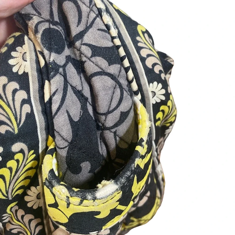 Vera Bradley Women’s Yellow Floral Quilted Shoulder Bag Purse